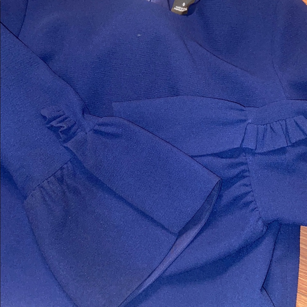 CLUB MONACO RUFFLE navy dress - Picture 5 of 7